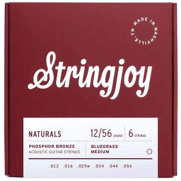 Stringjoy Naturals Series SJ-NB1256 Acoustic Guitar Phosphor Bronze 12 acoustic guitar string set