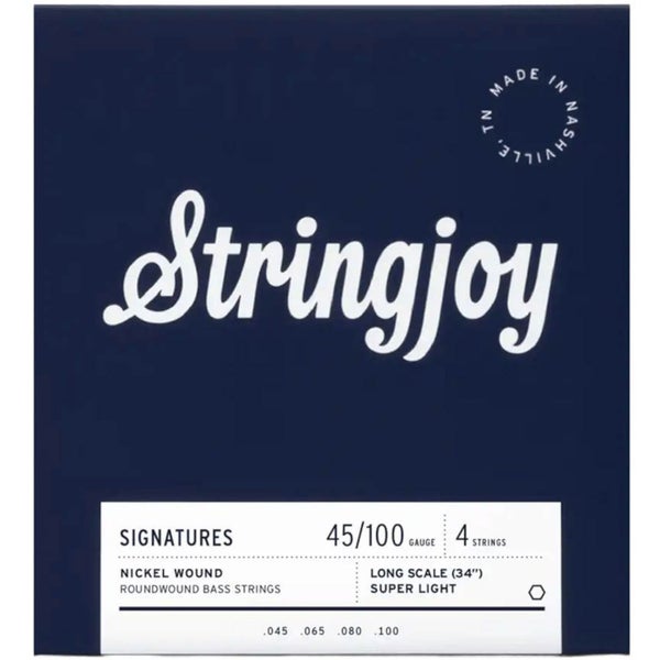 Stringjoy Signature Series SJ-BA45100LS Electric Bass Nickel 45-100 bass guitar string set