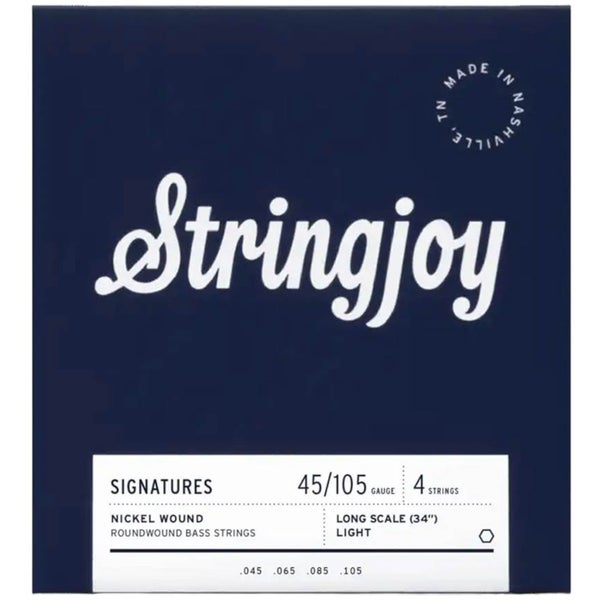 Stringjoy Signature Series SJ-BA45105LS Electric Bass Nickel 45-105 bass guitar string set