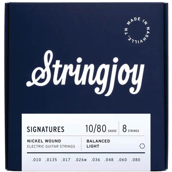 Stringjoy Signature Series SJ-BAL108 Electric Guitar Nickel 10-80 juego de cuerdas para guitarra eléctrica