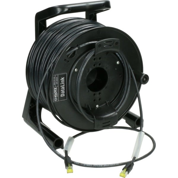 Klotz CP6RR1YW30 30m CAT7 PVC black with cable drum CAT7-nätverkskabel på rulle