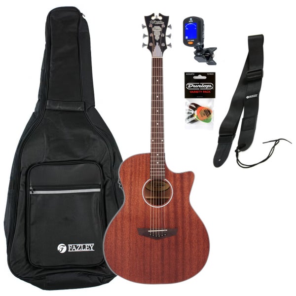D'Angelico Premier Gramercy LS Natural Mahogany Set iniziale per chitarra western elettroacustica