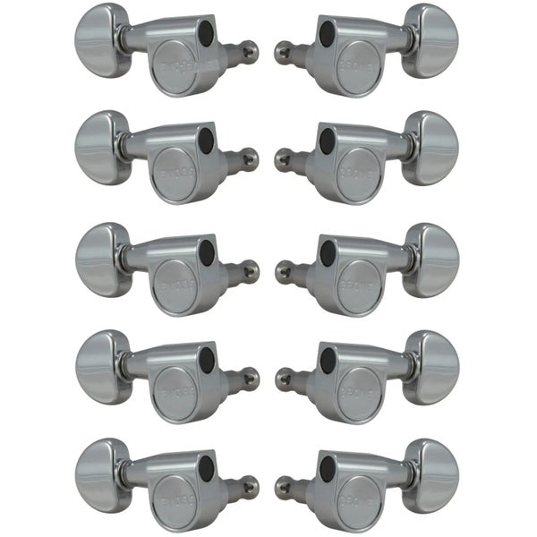 Grover 210C Pedal Steel Guitar Machine Heads, 5 + 5 - Chrome mecanismos de afinación de la pedal steel