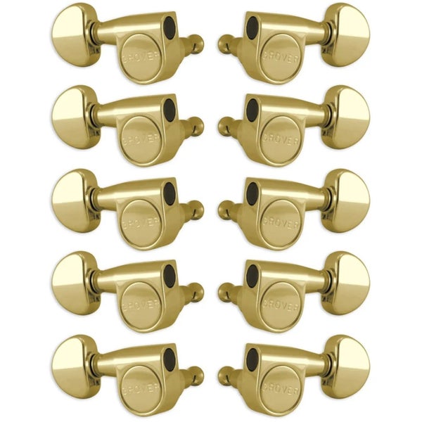 Grover 210G Pedal Steel Guitar Machine Heads, 5 + 5 - Gold mecanismos de la pedal steel