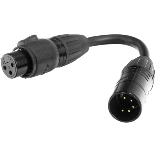 ADJ DMX 5-pin M to 3-pin FM IP65 adaptateur de câble