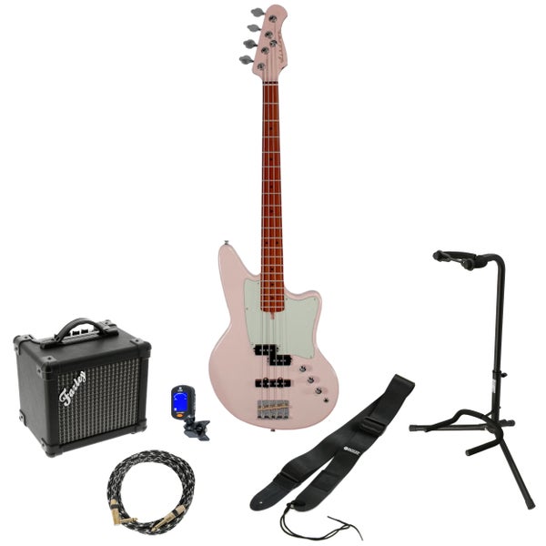 Ashdown Roasted Saint Shell Pink elektrische basgitaar starterset
