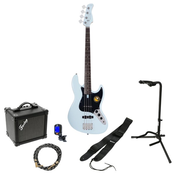 Sire Marcus Miller V3P 4-String Sonic Blue elektrische basgitaar starterset