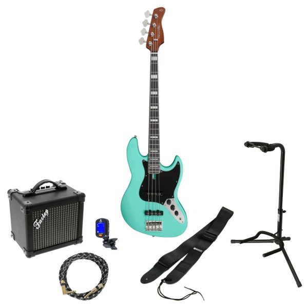 Sire Marcus Miller V5R 4-String Mild Green elektrische basgitaar starterset