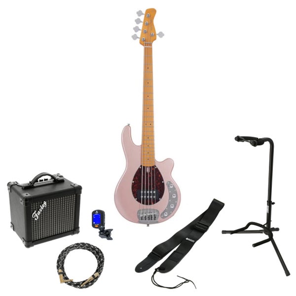 Sire Marcus Miller Z3 5-String Rosegold 5-snarige elektrische basgitaar starterset