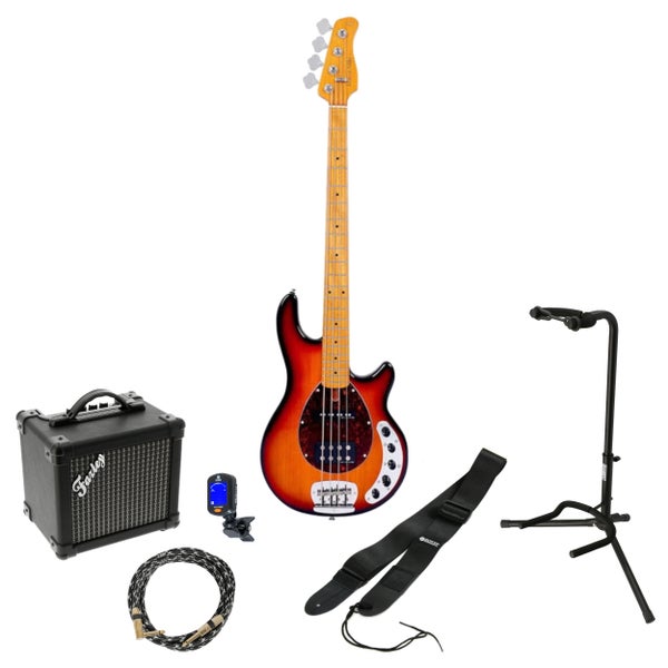 Sire Marcus Miller Z7 4-String 3-Tone Sunburst elektrische basgitaar starterset