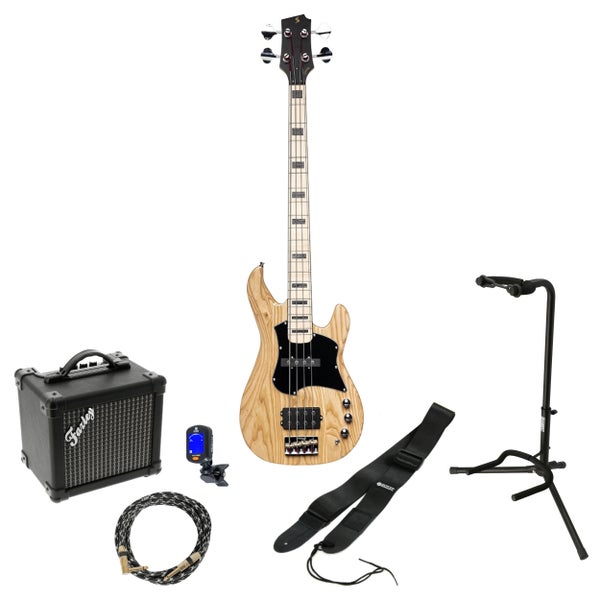 Stagg Silveray J Style Natural kit de iniciación para bajo eléctrico