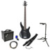 Yamaha TRBX174EW Translucent Black elektrische basgitaar starterset