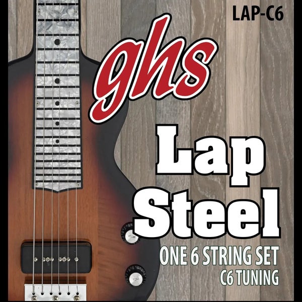 GHS Electric Lap Steel LAP-C6 C6 Tuning .015-.036 Jeu de cordes en acier nickelé pour guitare électrique