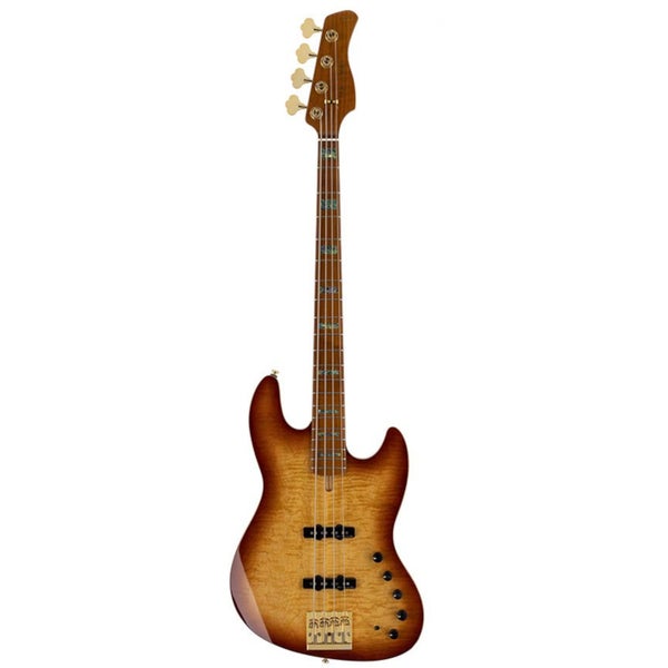 Sire Marcus Miller V10 DX4 Tobacco Sunburst elektrische basgitaar met koffer