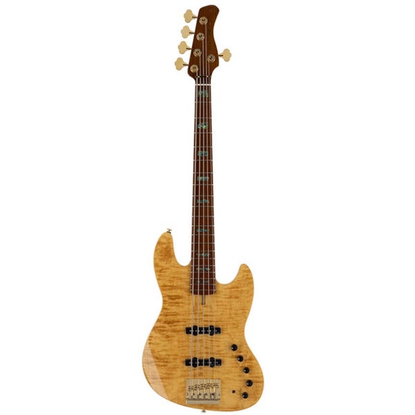 Sire Marcus Miller V10 DX5 Natural 5-snarige elektrische basgitaar met koffer