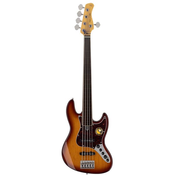 Sire Marcus Miller V7+ A5F Tobacco Sunburst fretloze 5-snarige elektrische basgitaar