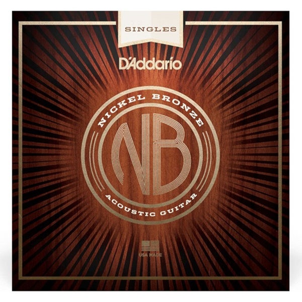 D'Addario NB032 Nickel Bronze Wound .032 corde pour guitare folk (vendue à l'unité)