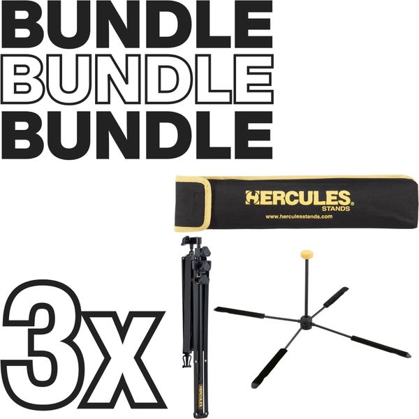 Hercules Stands HCSLDS-460BP Travlite Set stand flûte traversière + pupitre + housse