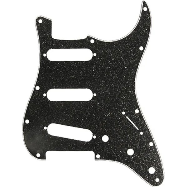 D'Andrea ST-Style SSS Pickguard Black Sparkle piastra di battuta per chitarra elettrica