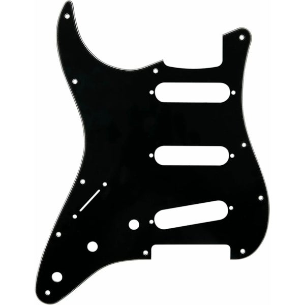 D'Andrea ST-Style SSS Pickguard Black Left-Handed placa de golpeo para guitarra eléctrica