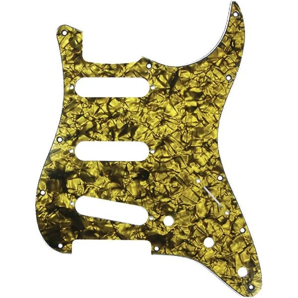 D'Andrea ST-Style SSS Pickguard Gold Pearl placa de golpeo para guitarra eléctrica