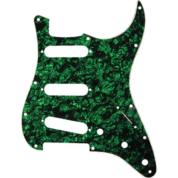 D'Andrea ST-Style SSS Pickguard Green Pearl placa de golpeo para guitarra eléctrica