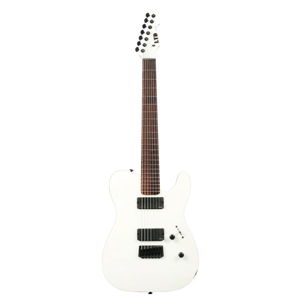 ESP LTD TE-407 SWS Snow White Satin guitare électrique 7 cordes