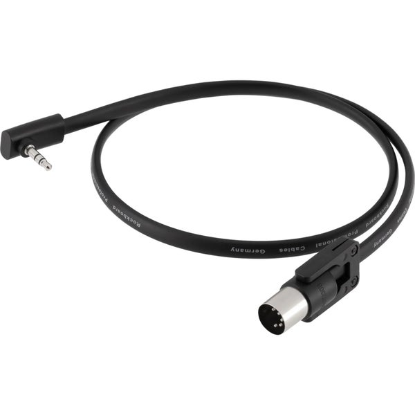 RockBoard Flat Mini-TRS to FlaX Midi Type A 60 cm Black cable adaptador con enchufe giratorio