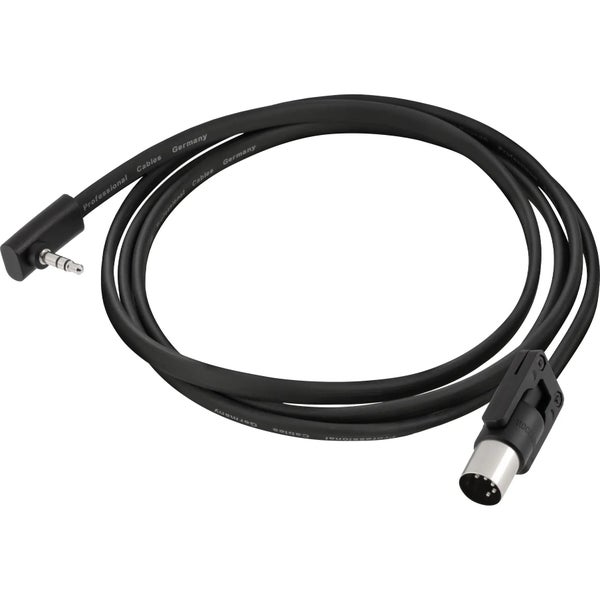RockBoard Flat Mini-TRS to FlaX Midi Type A 150 cm Black cable adaptador con enchufe giratorio