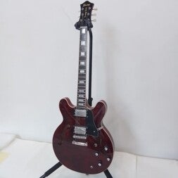 (B-Stock) Fazley Vintage Series GES Flame Maple Cherry Red Prototype semi-akoestische gitaar