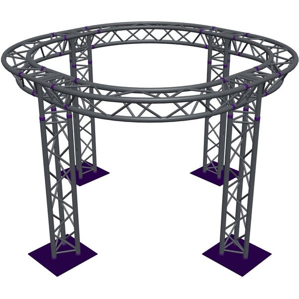 Altura FA33-CIR-Ø2-H2-AD-S trave a triangolo circolare Ø2×2 m argento, vertice verso il basso