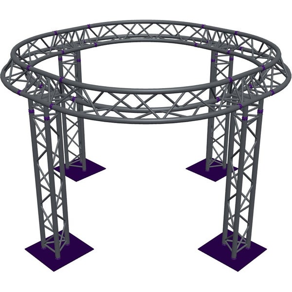 Altura FA33-CIR-Ø2-H2-AU-S trave a triangolo circolare Ø2×2 m argento, vertice in alto