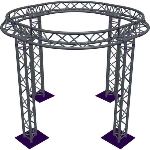 Altura FA33-CIR-Ø2-H2.5-AU-S trave triangolare circolare Ø 2 × 2,5 m, argento, vertice verso l'alto