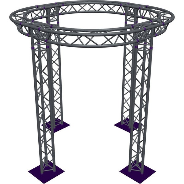 Altura FA33-CIR-Ø2-H3-AD-S trave a triangolo circolare Ø2×3 m argento, vertice verso il basso