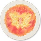 Latin Percussion LP7101-OB Sound Vibrations 16″ Frame Drum, Orange Butterfly avec peau synthétique