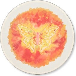 Latin Percussion LP7101-OB Sound Vibrations 16″ Frame Drum, Orange Butterfly avec peau synthétique