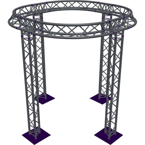 Altura FA33-CIR-Ø2-H3-AU-S trave a triangolo circolare Ø2×3 m argento, vertice in alto