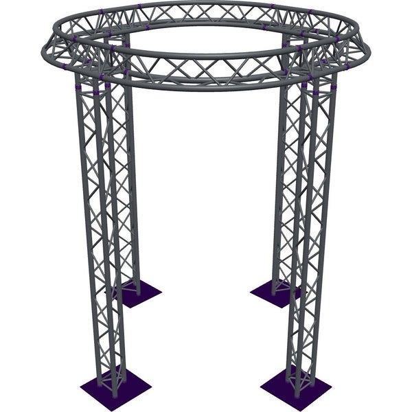 Altura FA33-CIR-Ø2-H3.5-AU-S trave a triangoli circolari Ø2×3,5 m argento, vertice verso l'alto