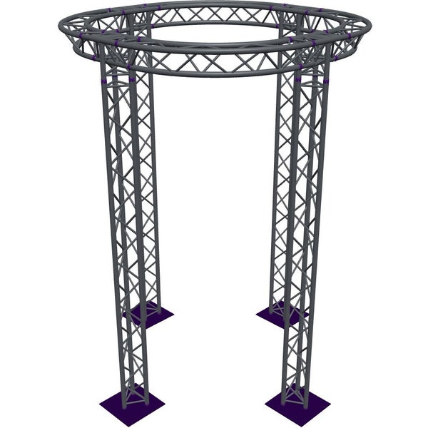Altura FA33-CIR-Ø2-H4-AD-S trave a triangolo circolare Ø2×4 m argento, vertice verso il basso