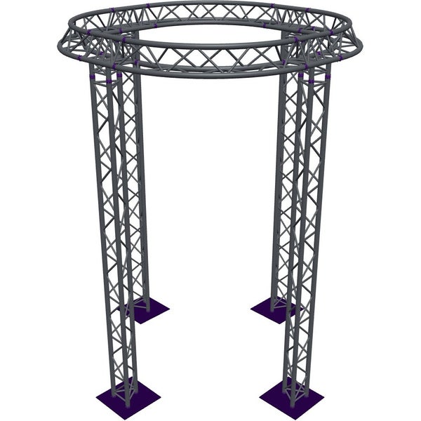 Altura FA33-CIR-Ø2-H4-AU-S trave a triangolo circolare Ø2×4 m argento, vertice in alto