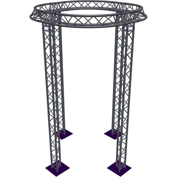 Altura FA33-CIR-Ø2-H4.5-AU-S trave a triangolo circolare Ø2×4,5 m argento, vertice verso l'alto