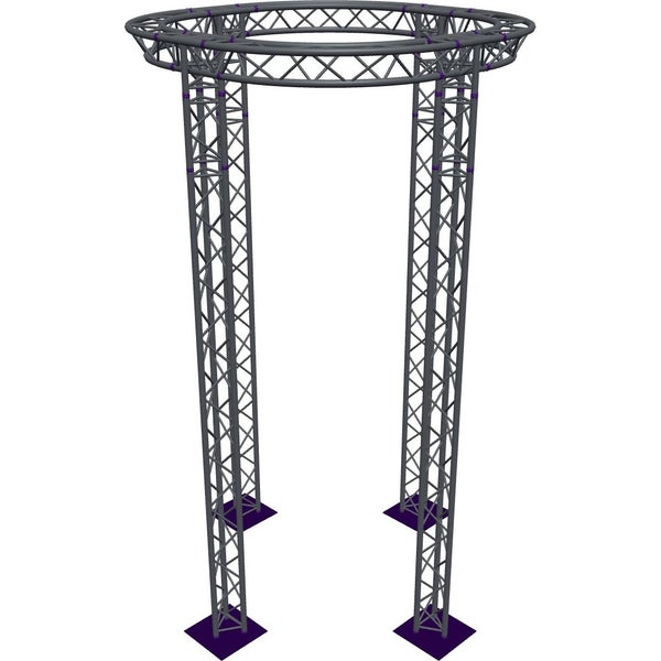 Altura FA33-CIR-Ø2-H5-AD-S trave triangolare circolare Ø2×5 m argento, vertice verso il basso