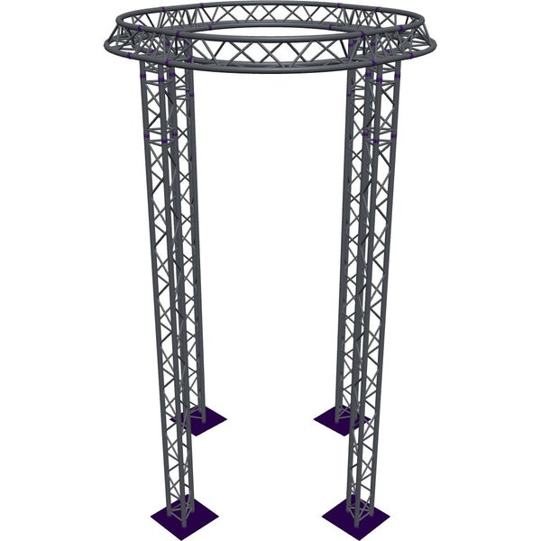 Altura FA33-CIR-Ø2-H5-AU-S trave triangolare circolare Ø2×5 m argento, vertice verso l'alto