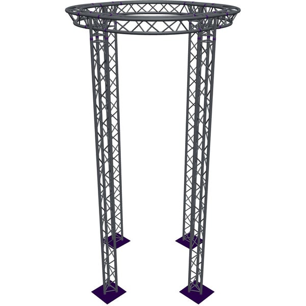 Altura FA33-CIR-Ø2-H5.5-AD-S trave triangolare circolare Ø2×5,5 m argento, vertice verso il basso