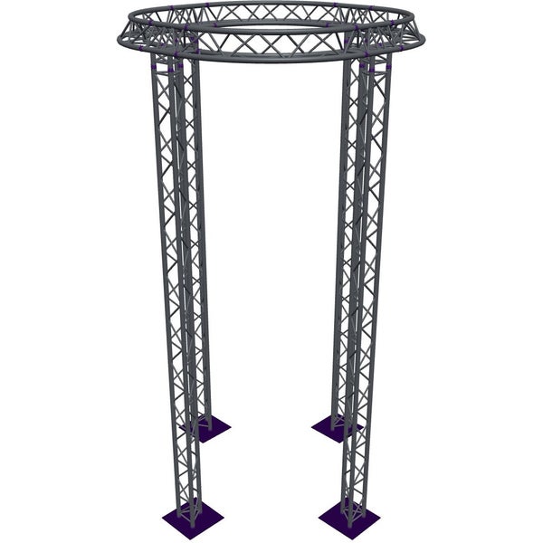 Altura FA33-CIR-Ø2-H5.5-AU-S trave a triangoli circolari Ø2×5,5 m argento, vertice verso l'alto