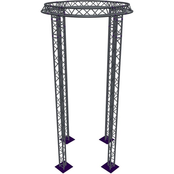 Altura FA33-CIR-Ø2-H6-AU-S trave a triangolo circolare Ø2×6 m argento, vertice verso l'alto