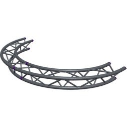 Altura FA33-CIRH-Ø2-AD-S ½cirkel, triangulär fackverkskonstruktion, Ø 2 m, hängande, silver, toppen nedåt