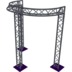 Altura FA33-CIRH-Ø2-H3-C21-AU-S ½cirkel, triangulär fackverkskonstruktion, Ø 2 × 3 m, silver, 90°, toppen uppåt