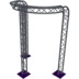 Altura FA33-CIRH-Ø2-H3.5-C21R-AD-S ½cirkel, triangulär fackverkskonstruktion, Ø2×3,5 m, silver, 90° böjd, toppen nedåt