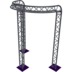 Altura FA33-CIRH-Ø2-H3.5-C21R-AU-S ½cirkel, triangulär fackverkskonstruktion, Ø 2 × 3,5 m, silver, 90° böjd, toppen uppåt